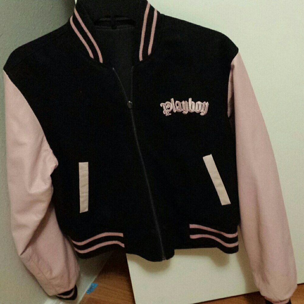 PLAYBOY GENUINE PINK LEATHER JACKET