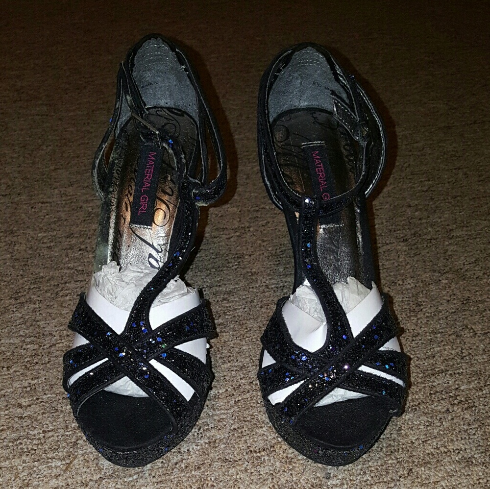 Glitter Strappy Heels