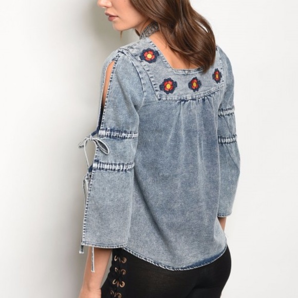 DENIM BLUE TOP - Picture 2 of 2