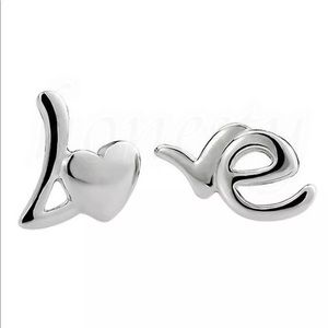 925 Sterling Silver Love Earrings