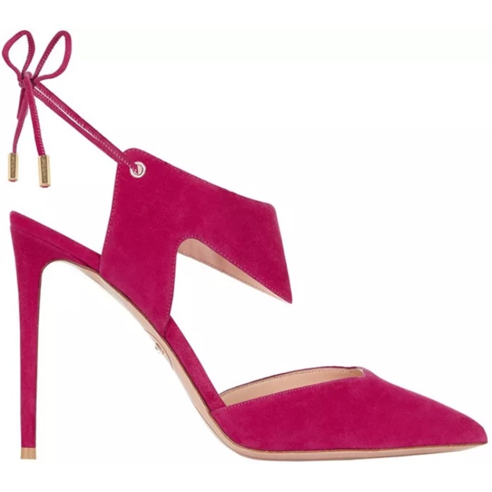 Nicholas Kirkwood Pink Lace up Pointed-Toe Pumps