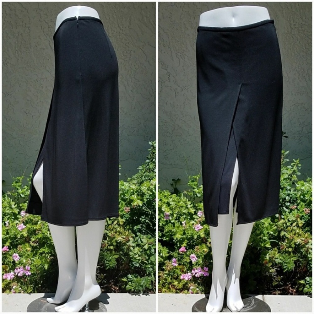 DKNY Black Knee Length Skirt