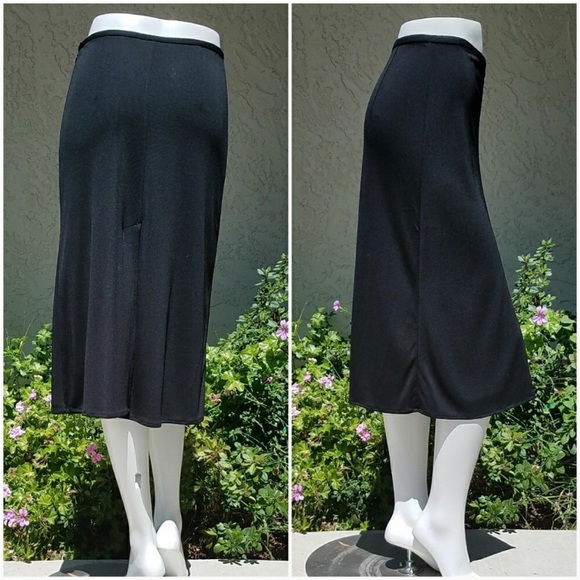 DKNY Black Knee Length Skirt - Picture 4 of 4