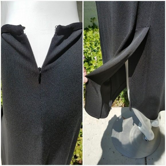 DKNY Black Knee Length Skirt - Picture 3 of 4