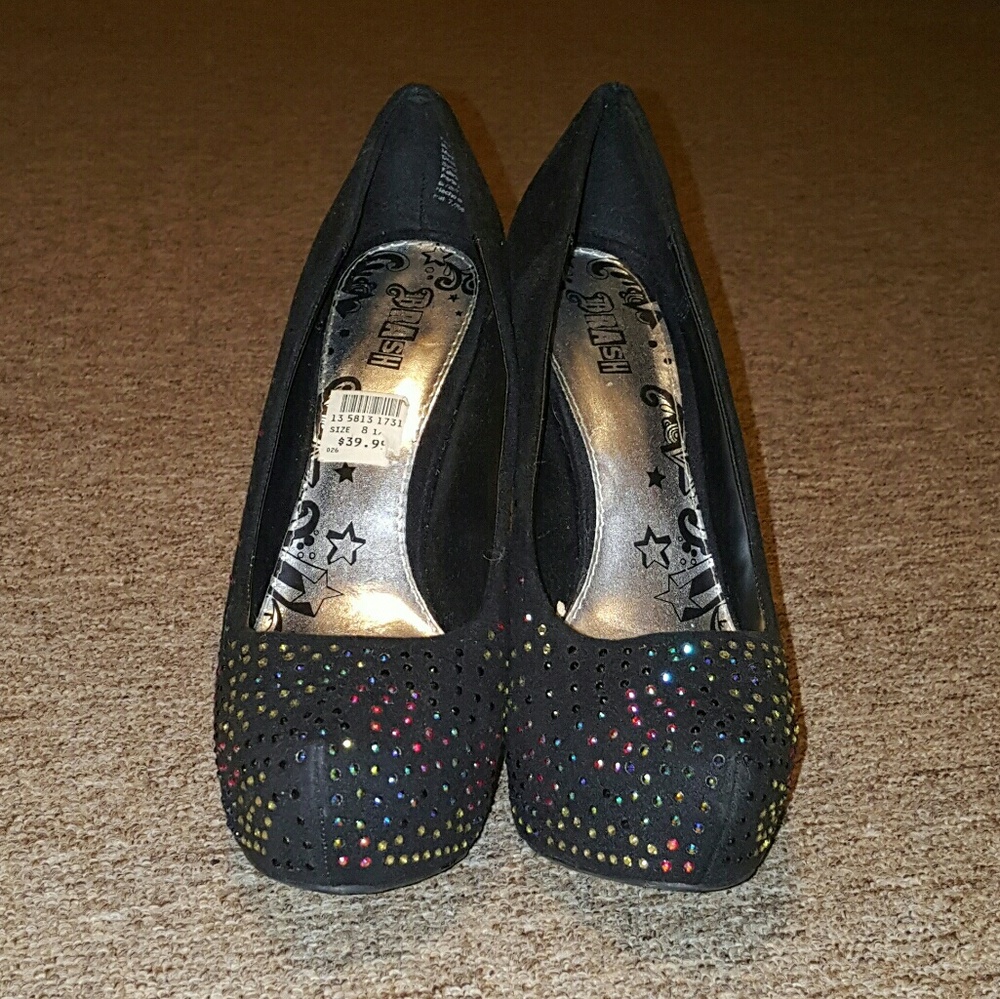 Rainbow Rhinestone Pumps