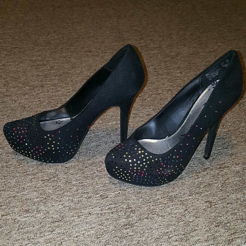 Rainbow Rhinestone Pumps - Picture 3 of 5