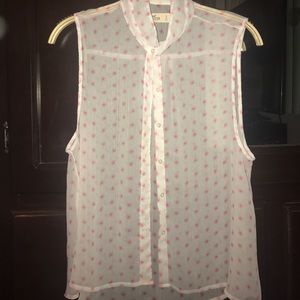 Sheer sleeveless shirt