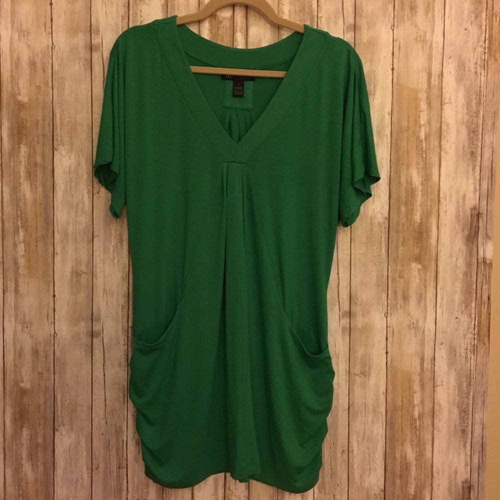 INC Concepts Long Green Short Sleeve Top