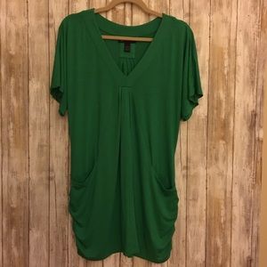 INC Concepts Long Green Short Sleeve Top
