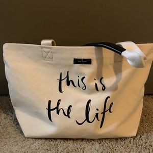 Kate Spade New York canvas tote