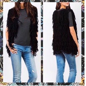 **SOLD** Boho Chic Shaggy Layering Vest, NWT