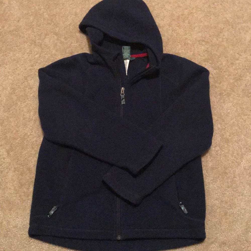 L.L. Bean Boys Fleece Jacket - Blue, Medium 10/12