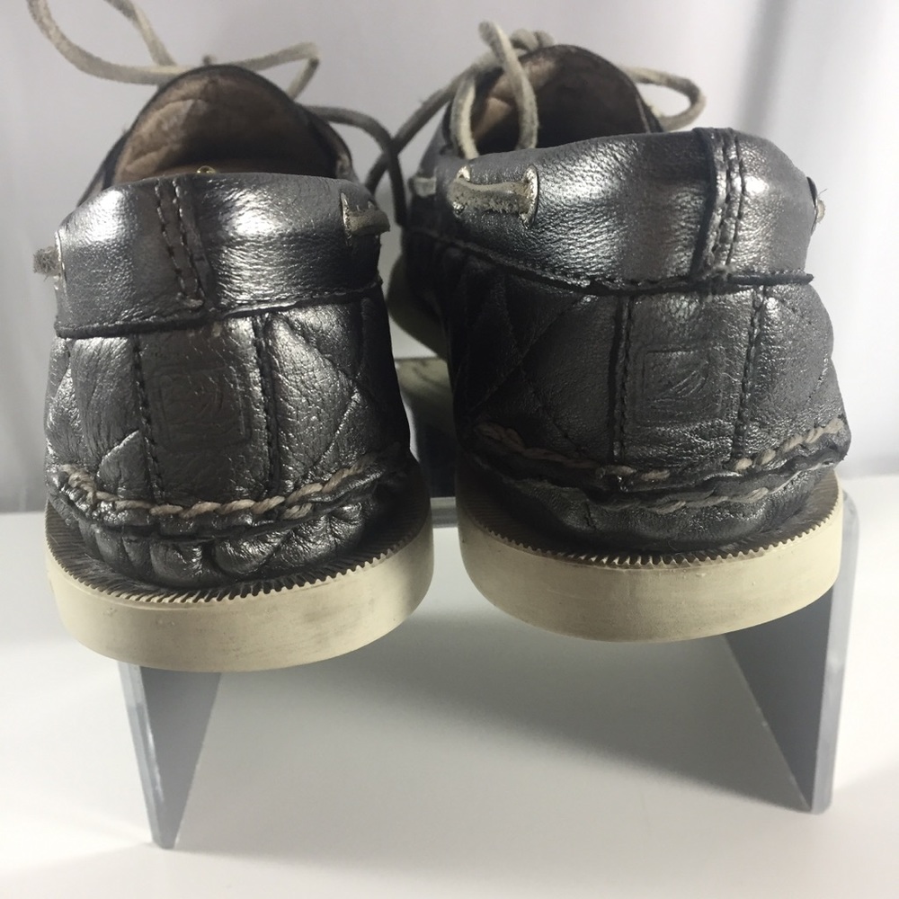 SPERRY TOP SIDER Metallic Quilted Boat Shoe Sz 9.5 - Picture 3 of 8