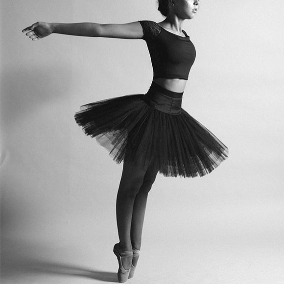 Professional Black Ballet Half Tutu