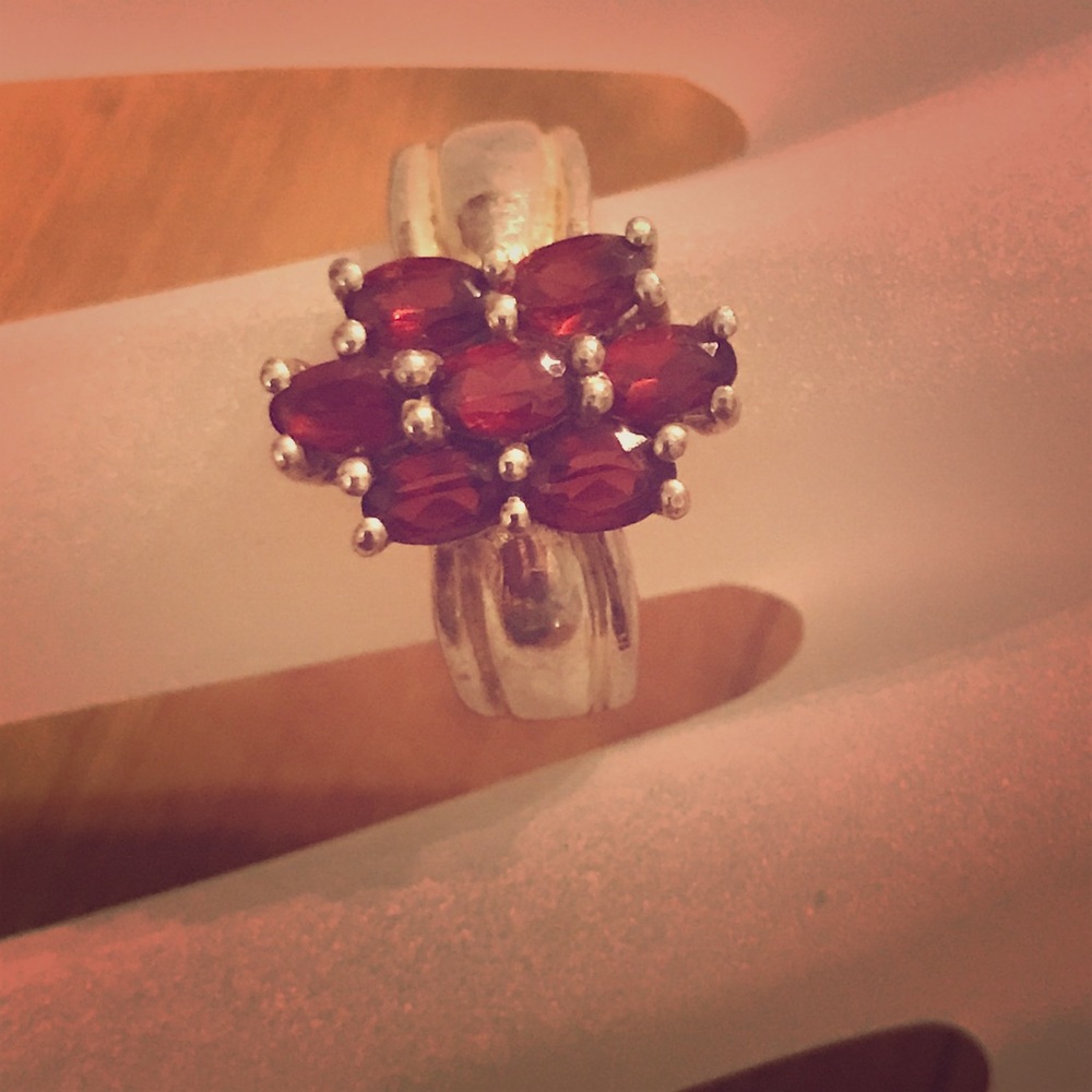 Sterling Silver Ring, Authentic Amber Stone