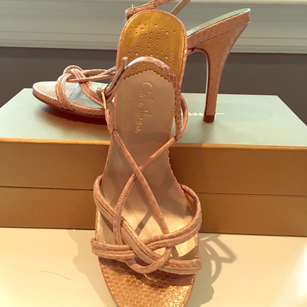 Cole Haan Python strappy heels