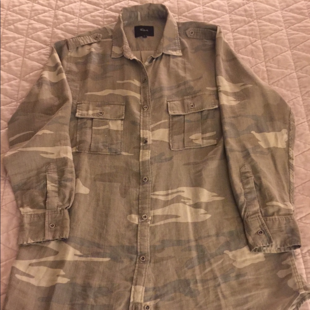 Rails linen camo print tunic