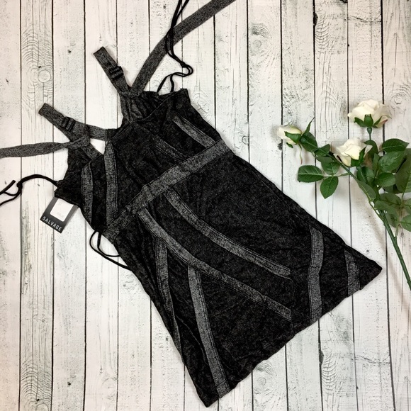 NWT🌹 Salvage Metallic Black Silver Stiletto Dress - Picture 4 of 5