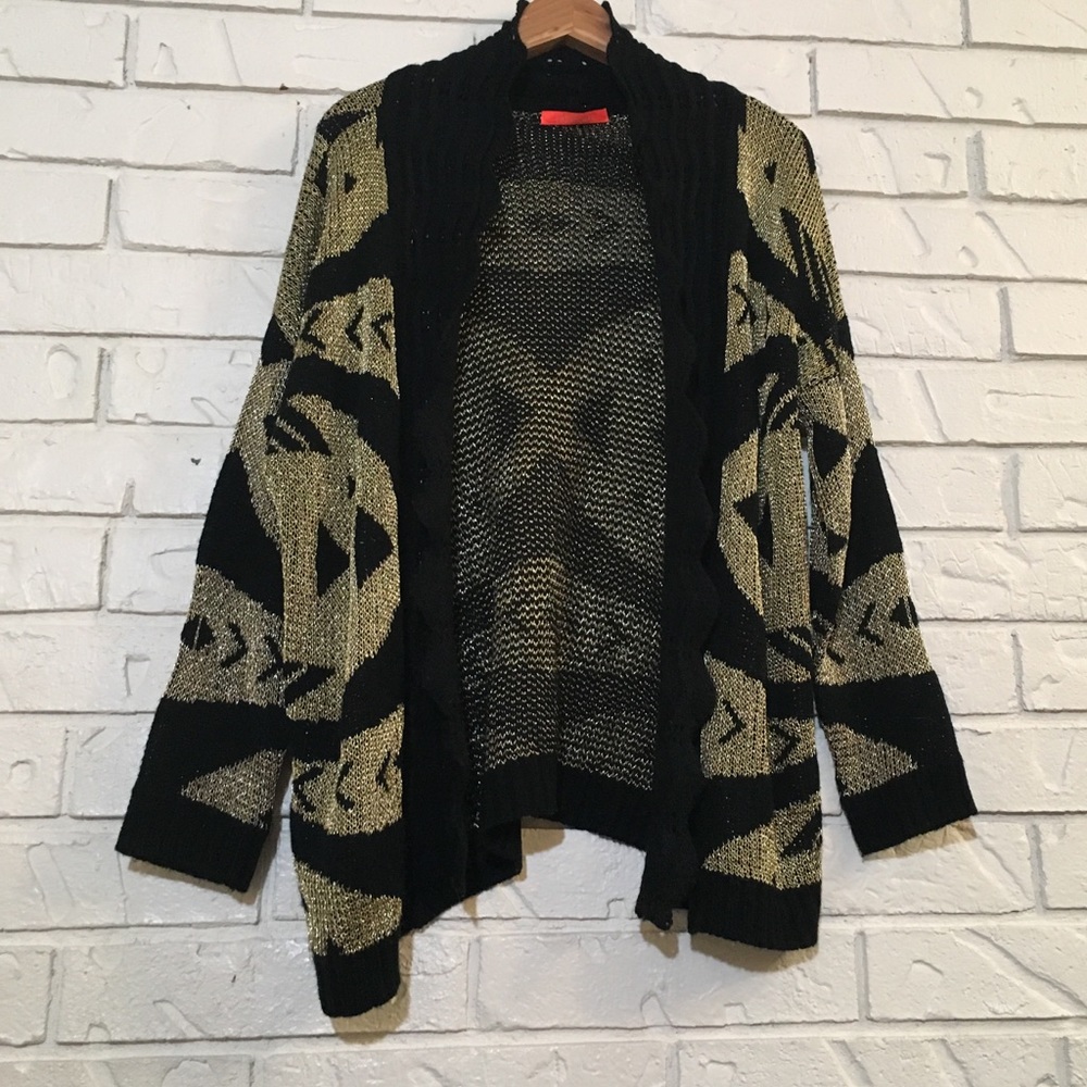 Sparkly Gold and Black Cardigan