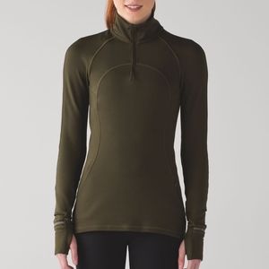 NWOT Lululemon First Mile 1/2 Zip - Military Green