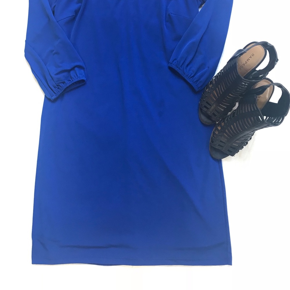Blue 3/4 Sleeve Dress