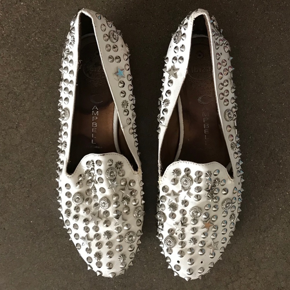 Jeffrey Campbell White Studded Shoes