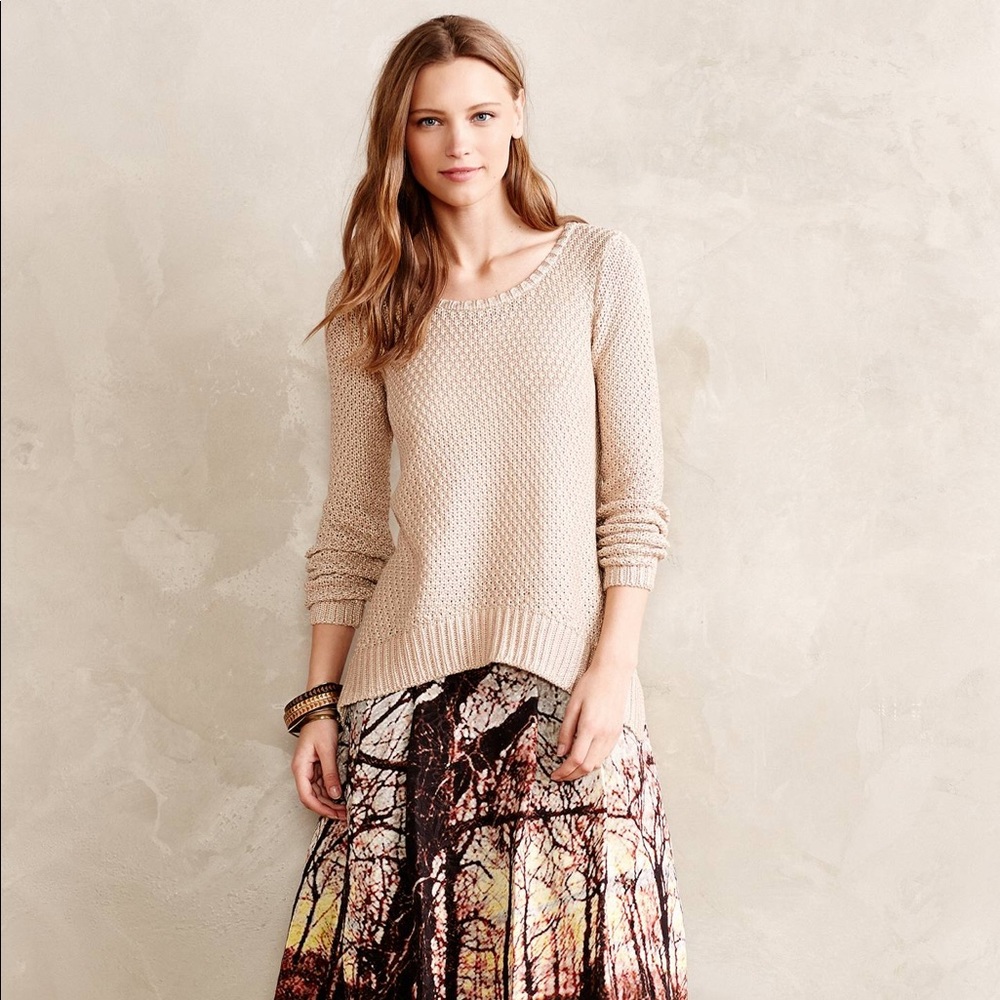 Moth Shimmer Stitch Sweater in Natural