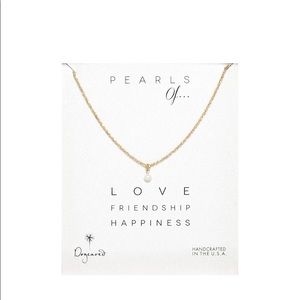 DogEared Gold pearls of Love necklace