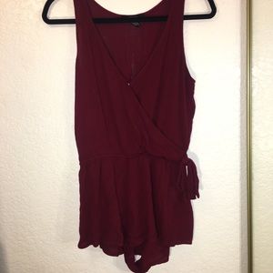 Forever 21 Burgundy Romper
