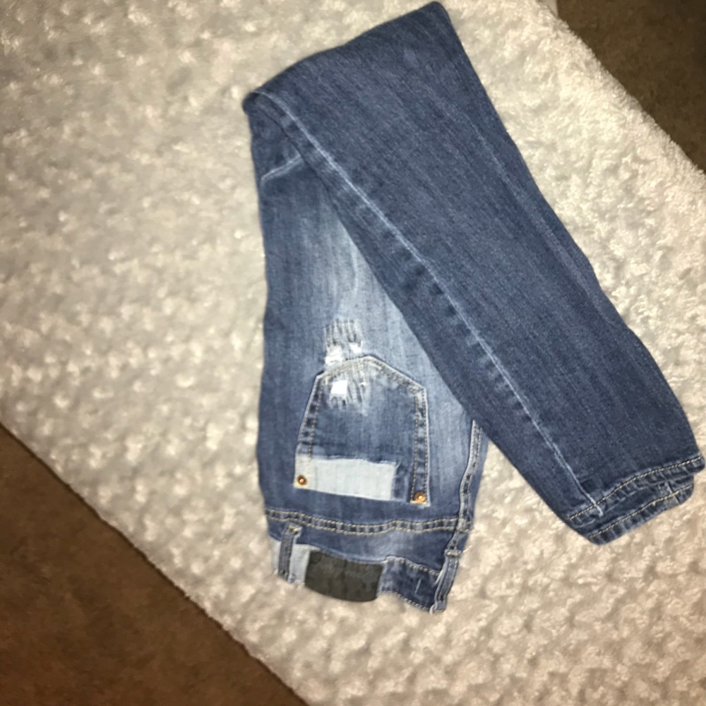 Slightly destroyed jeans