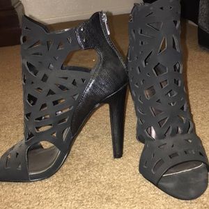 Black Suede High Heels