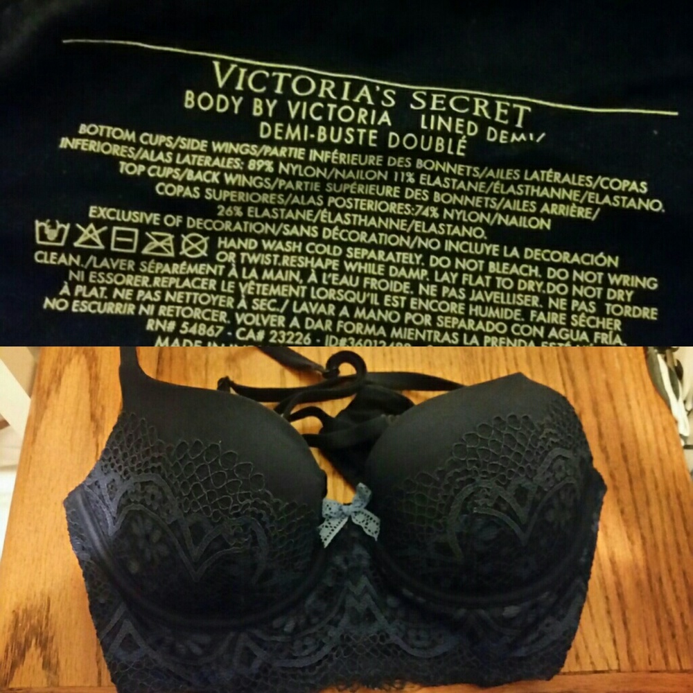 Navy blue bra lace detailed