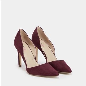 Burgundy plum high heels