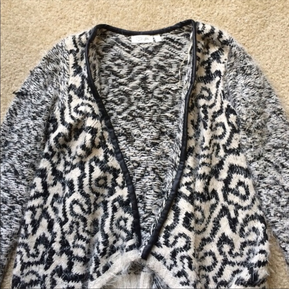 RD Style Swirl print Cardigan Sweater