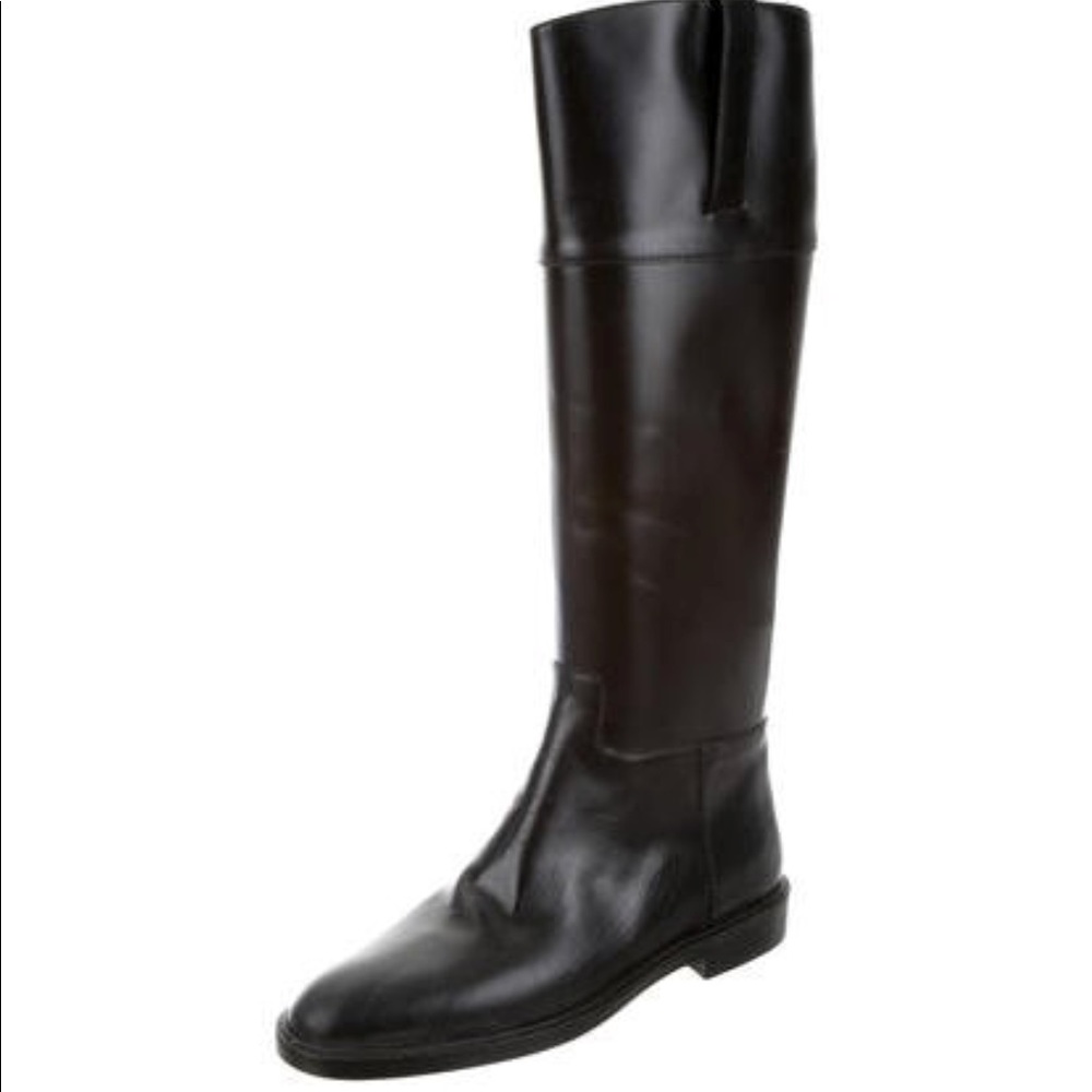 Michael Kors Black Leather Round Toe boot Size 6.5