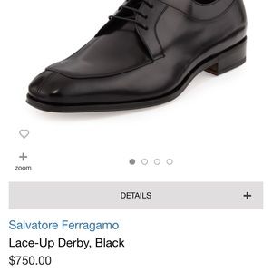 Salvatore Ferragamo Derby black men's dress shoe