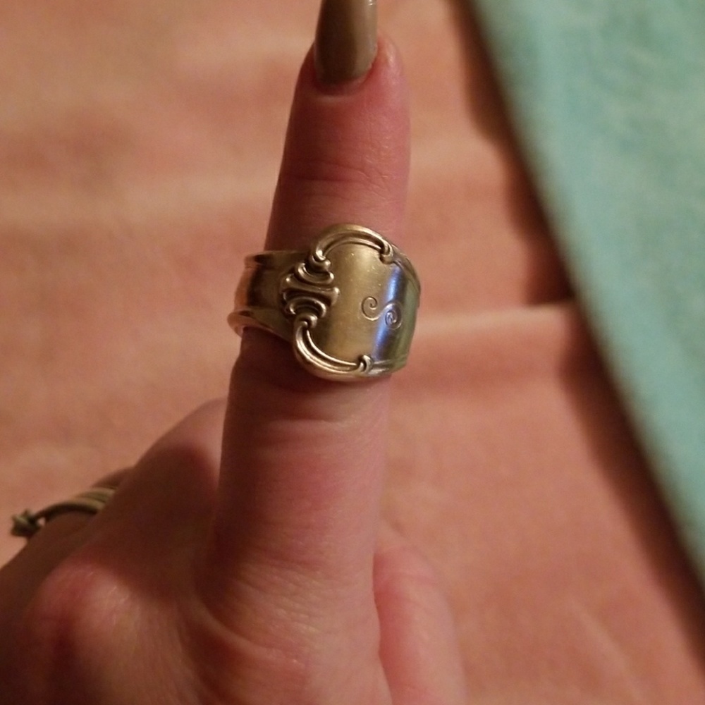 Sterling silver spoon ring