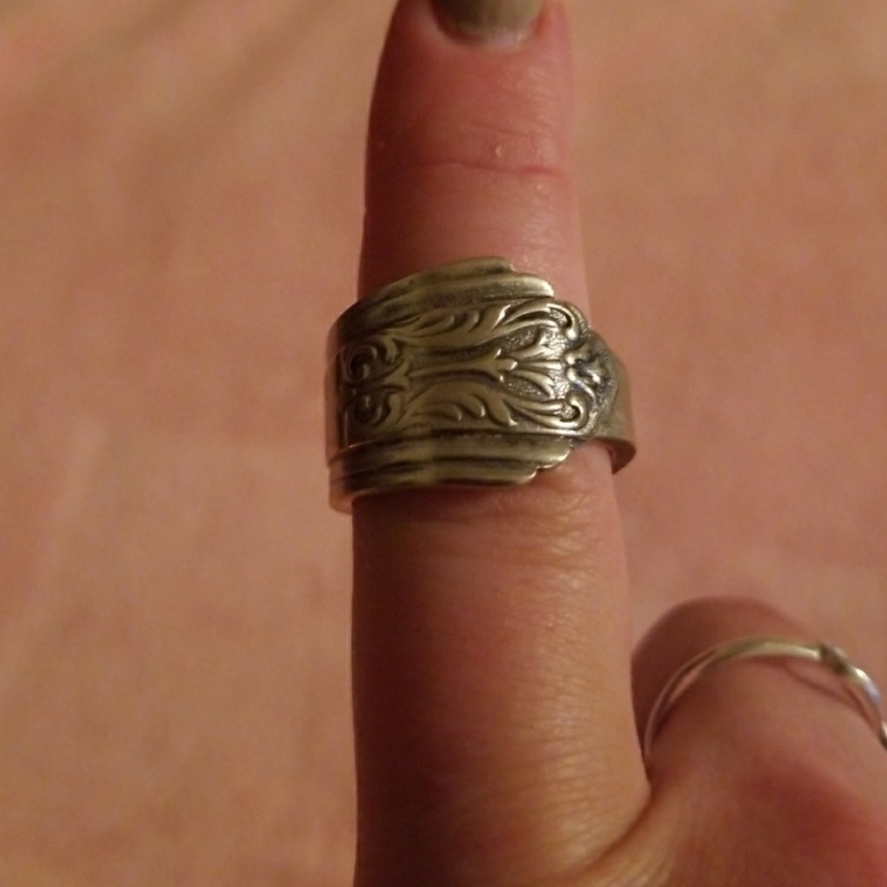 Sterling silver spoon ring