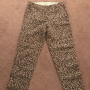 J.Crew Linen Cafe Capri Pant -Cheetah