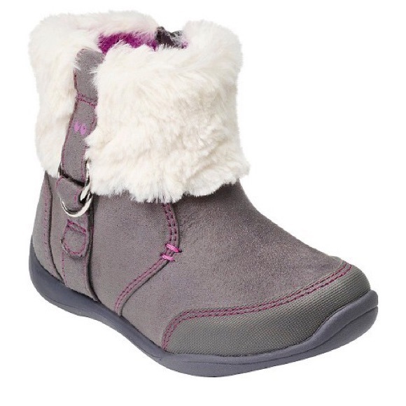 Girl/'s Disney Frozen Stride Rite Cozy Boot Silver NIB
