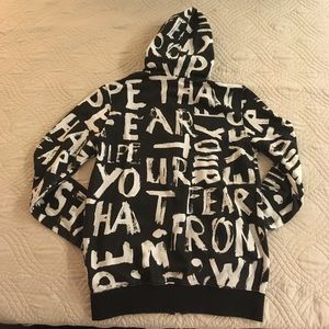 H M Shirts Graffiti Zip Up Hoodie Poshmark