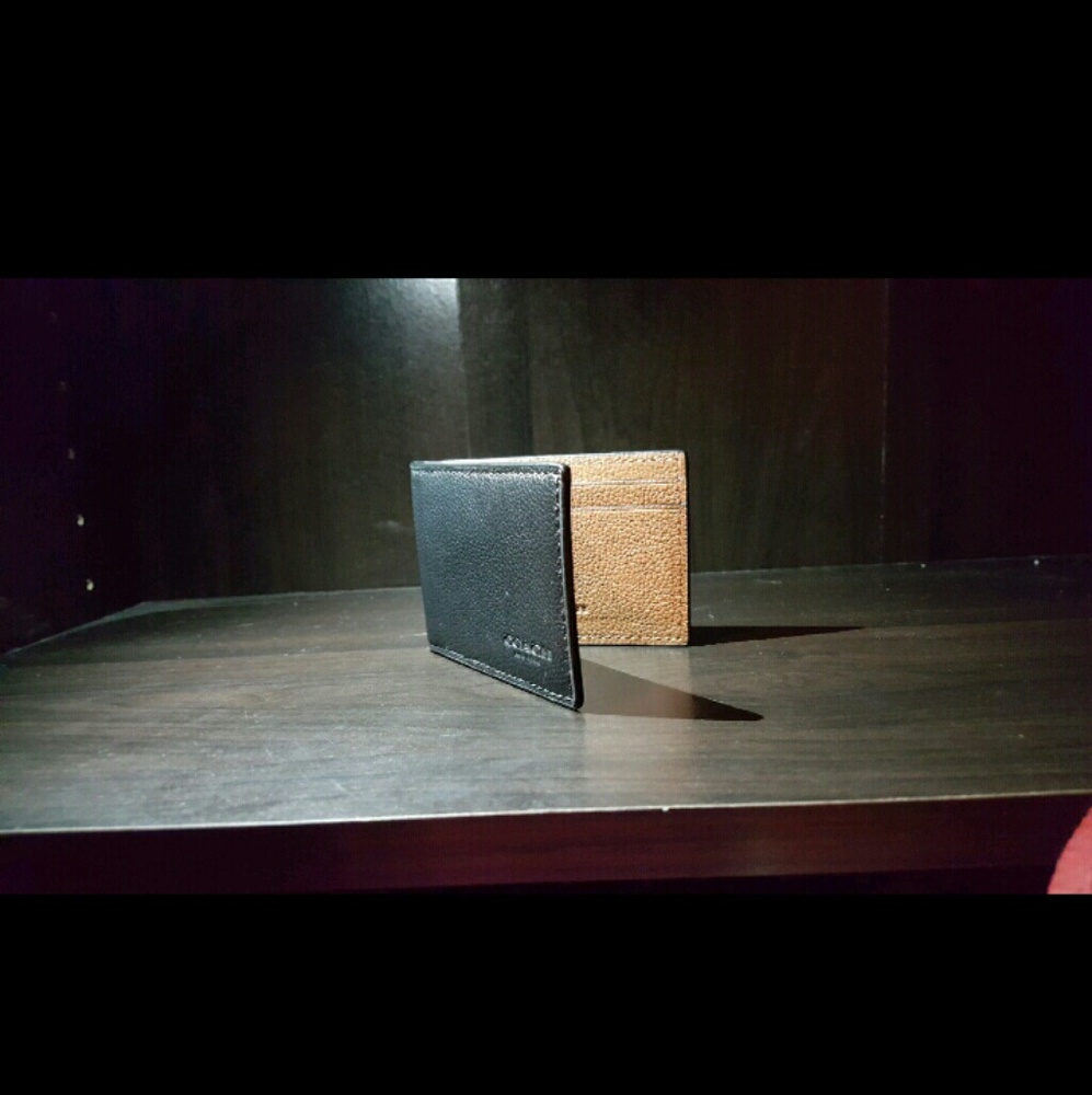 Mens Coach Compact ID Wallet