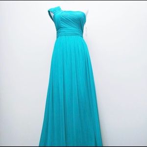 Mikael Aghal Tiffany blue evening gown $1100