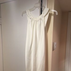 White floor length dress