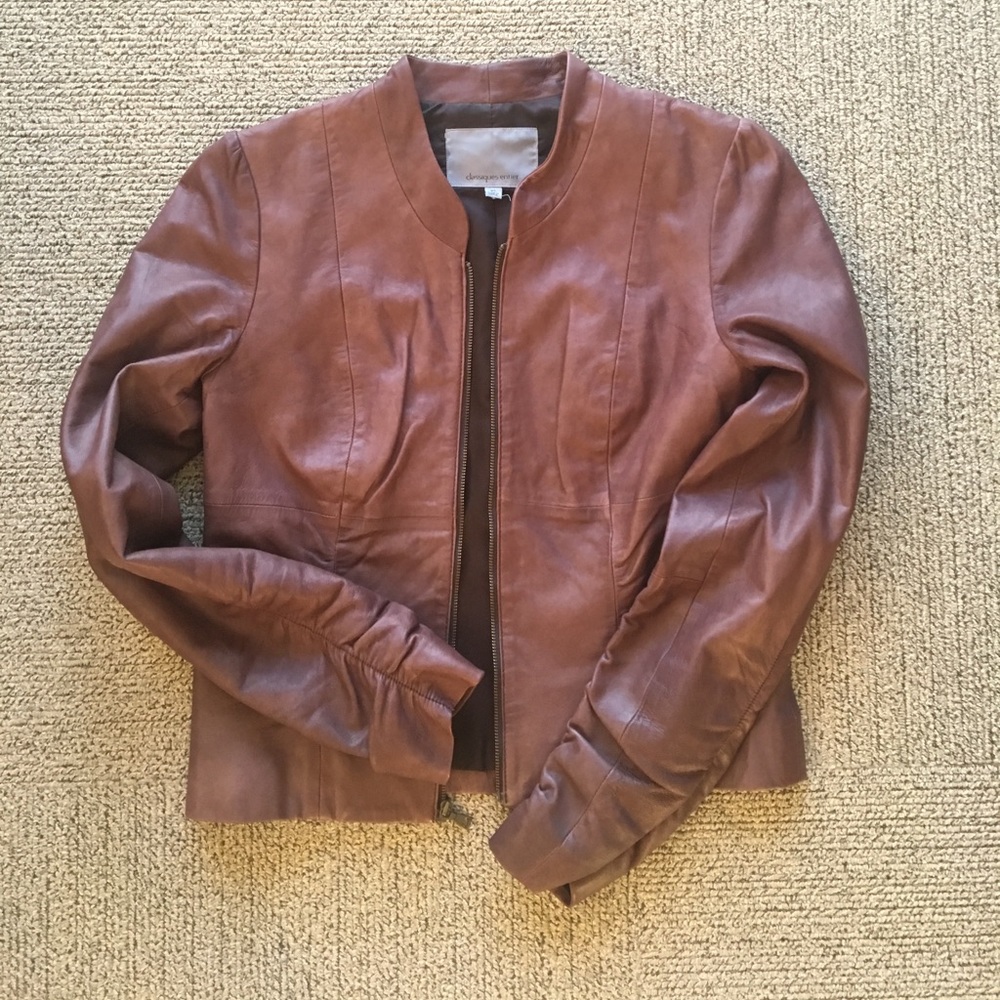 Classiques Entier leather cropped jacket
