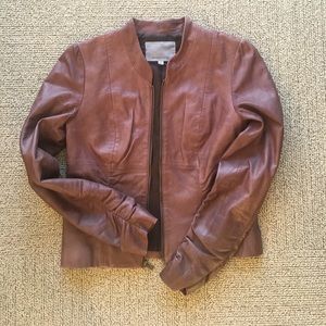 Classiques Entier leather cropped jacket