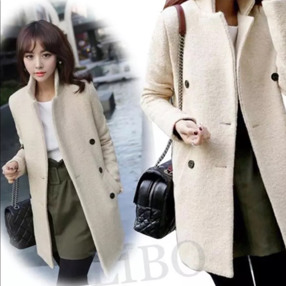 jacket overcoat wood blend .