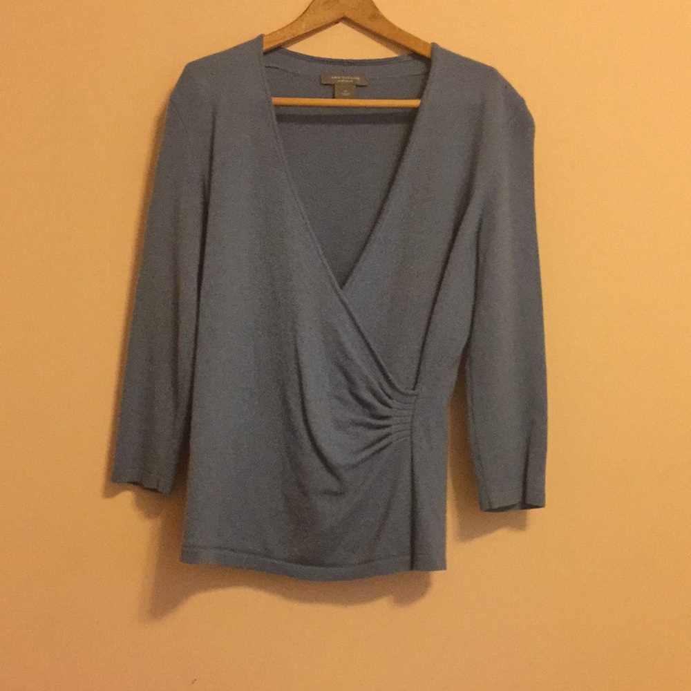 Wrap V Neck Cashmere Sweater