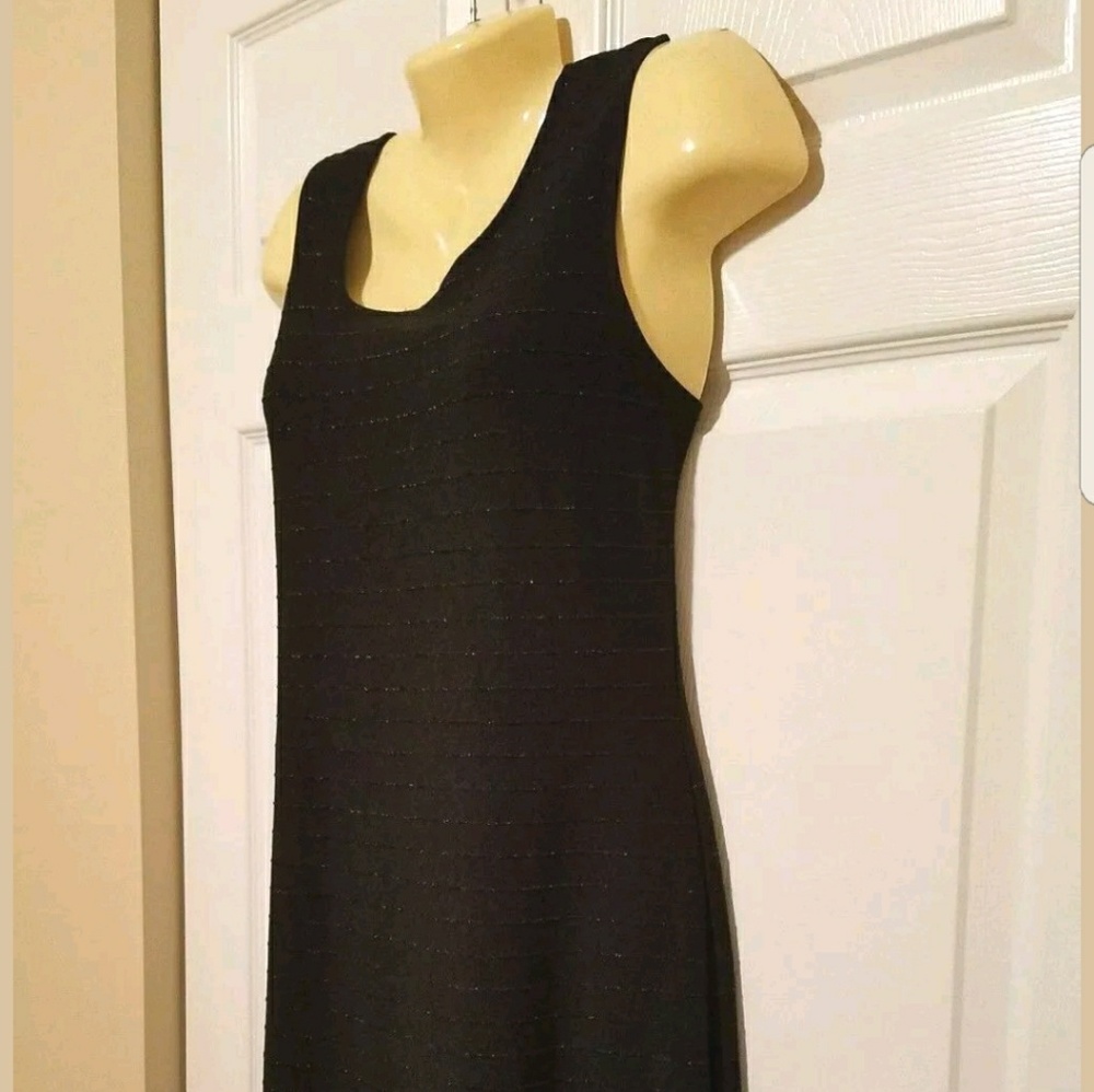 Christy Lyn 9/10 Medium Black Sparkle Maxi Dress