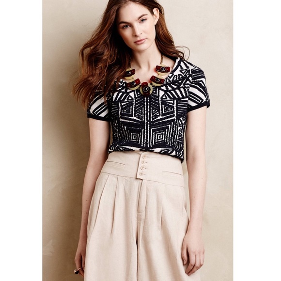 Anthropologie Sweaters - Anthropologie Moth ‘Dahlia’ Jacquard Sweater
